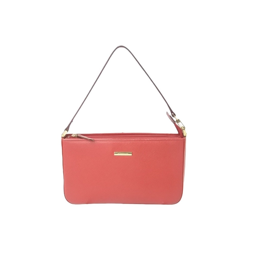 BURBERRY Nova Check shoulder bag logo red leather - Picture 1 of 9